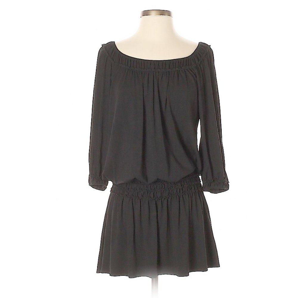 Max Studio Casual long-sleeve black mini dress
